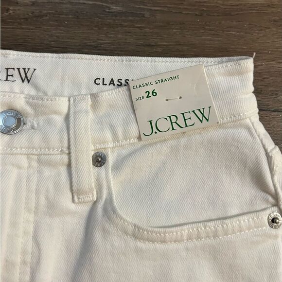 J. Crew white classic straight High Rise Jeans Size 26 style BX976 New with Tags - Picture 11 of 11